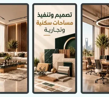 تصميم وتنفيذ مساحات سكنية وتجارية 360x320